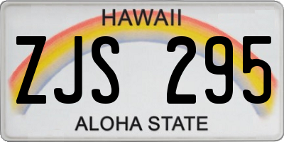 HI license plate ZJS295