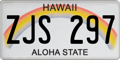 HI license plate ZJS297