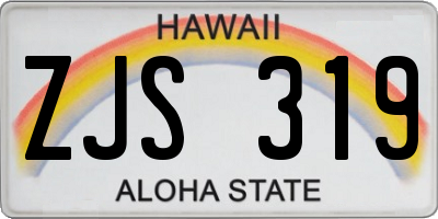 HI license plate ZJS319