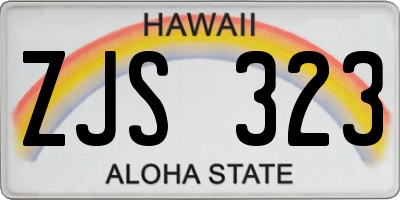 HI license plate ZJS323