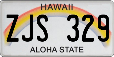 HI license plate ZJS329
