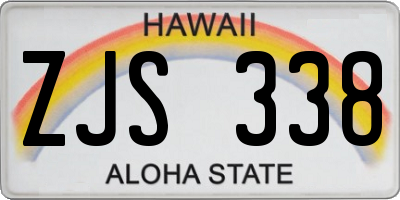 HI license plate ZJS338