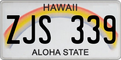 HI license plate ZJS339
