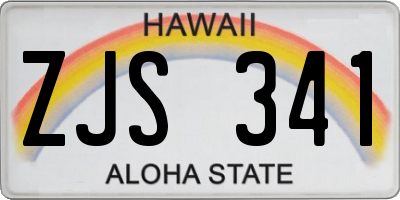 HI license plate ZJS341