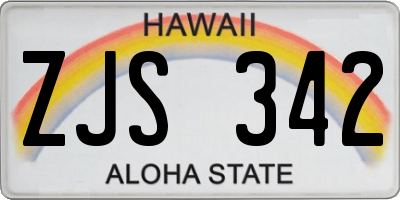 HI license plate ZJS342