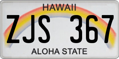 HI license plate ZJS367