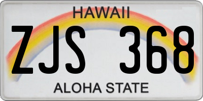 HI license plate ZJS368