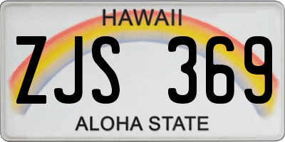 HI license plate ZJS369