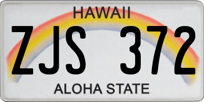 HI license plate ZJS372