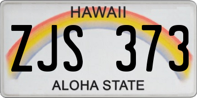HI license plate ZJS373