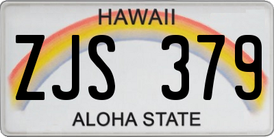 HI license plate ZJS379
