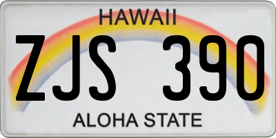 HI license plate ZJS390