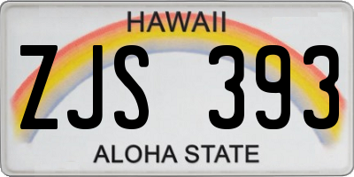 HI license plate ZJS393