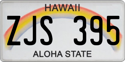 HI license plate ZJS395