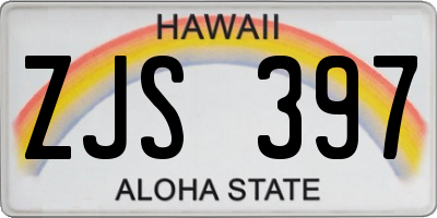 HI license plate ZJS397