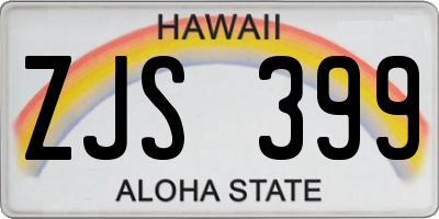 HI license plate ZJS399