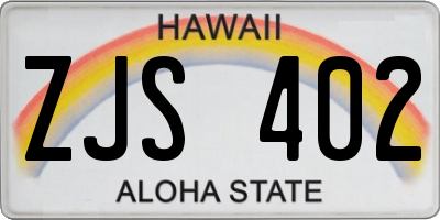 HI license plate ZJS402