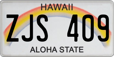 HI license plate ZJS409