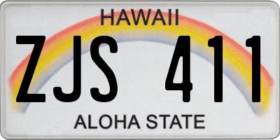 HI license plate ZJS411