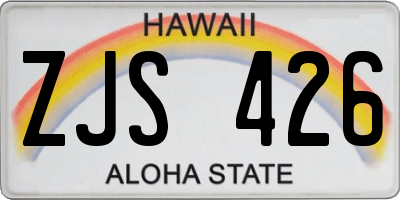 HI license plate ZJS426