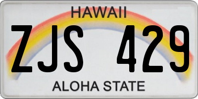HI license plate ZJS429