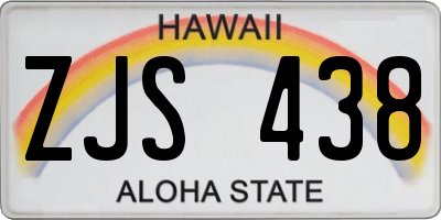 HI license plate ZJS438