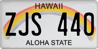 HI license plate ZJS440