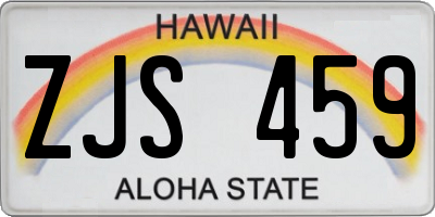HI license plate ZJS459