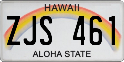 HI license plate ZJS461