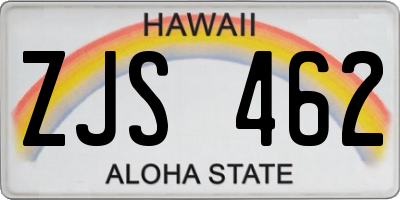 HI license plate ZJS462