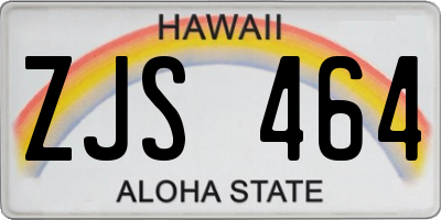 HI license plate ZJS464