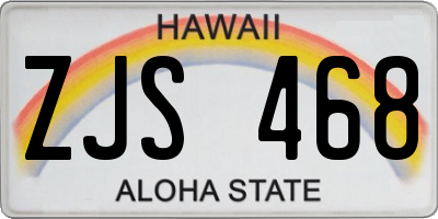 HI license plate ZJS468