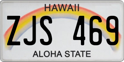 HI license plate ZJS469