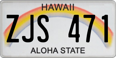 HI license plate ZJS471