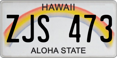 HI license plate ZJS473