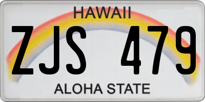 HI license plate ZJS479