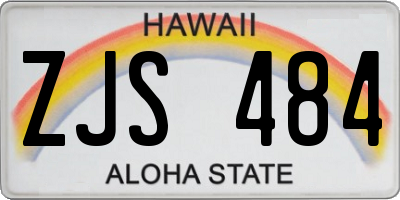 HI license plate ZJS484