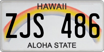 HI license plate ZJS486