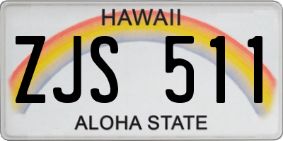 HI license plate ZJS511