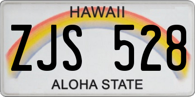 HI license plate ZJS528
