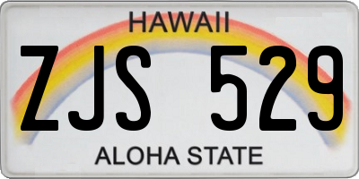 HI license plate ZJS529