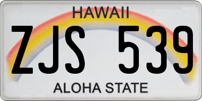 HI license plate ZJS539