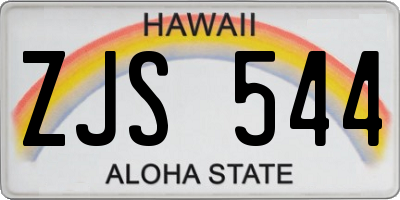 HI license plate ZJS544