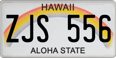 HI license plate ZJS556