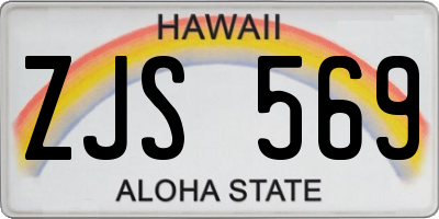 HI license plate ZJS569