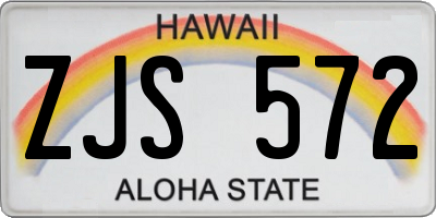HI license plate ZJS572
