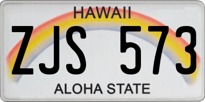HI license plate ZJS573