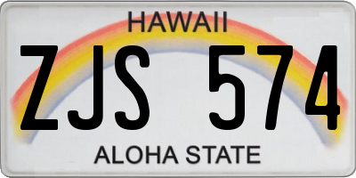 HI license plate ZJS574