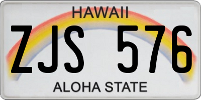 HI license plate ZJS576
