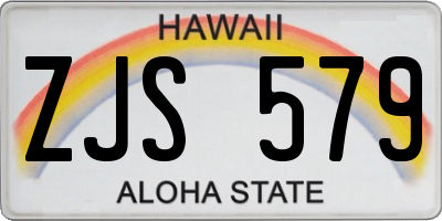 HI license plate ZJS579
